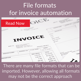 File Formats for Invoice Automation