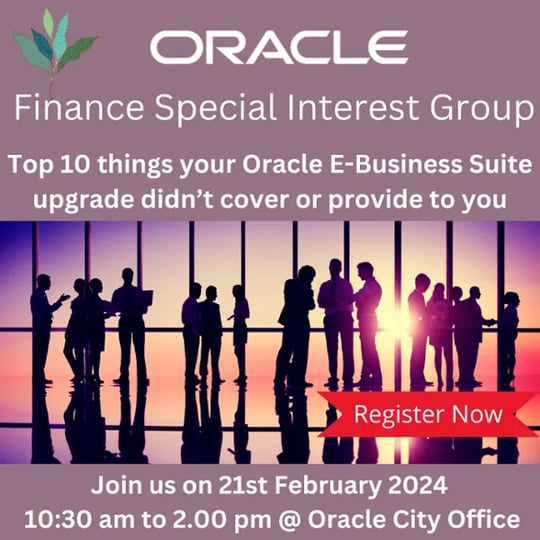 Arcivate Oracle Finance Special Interest Group (SIG)